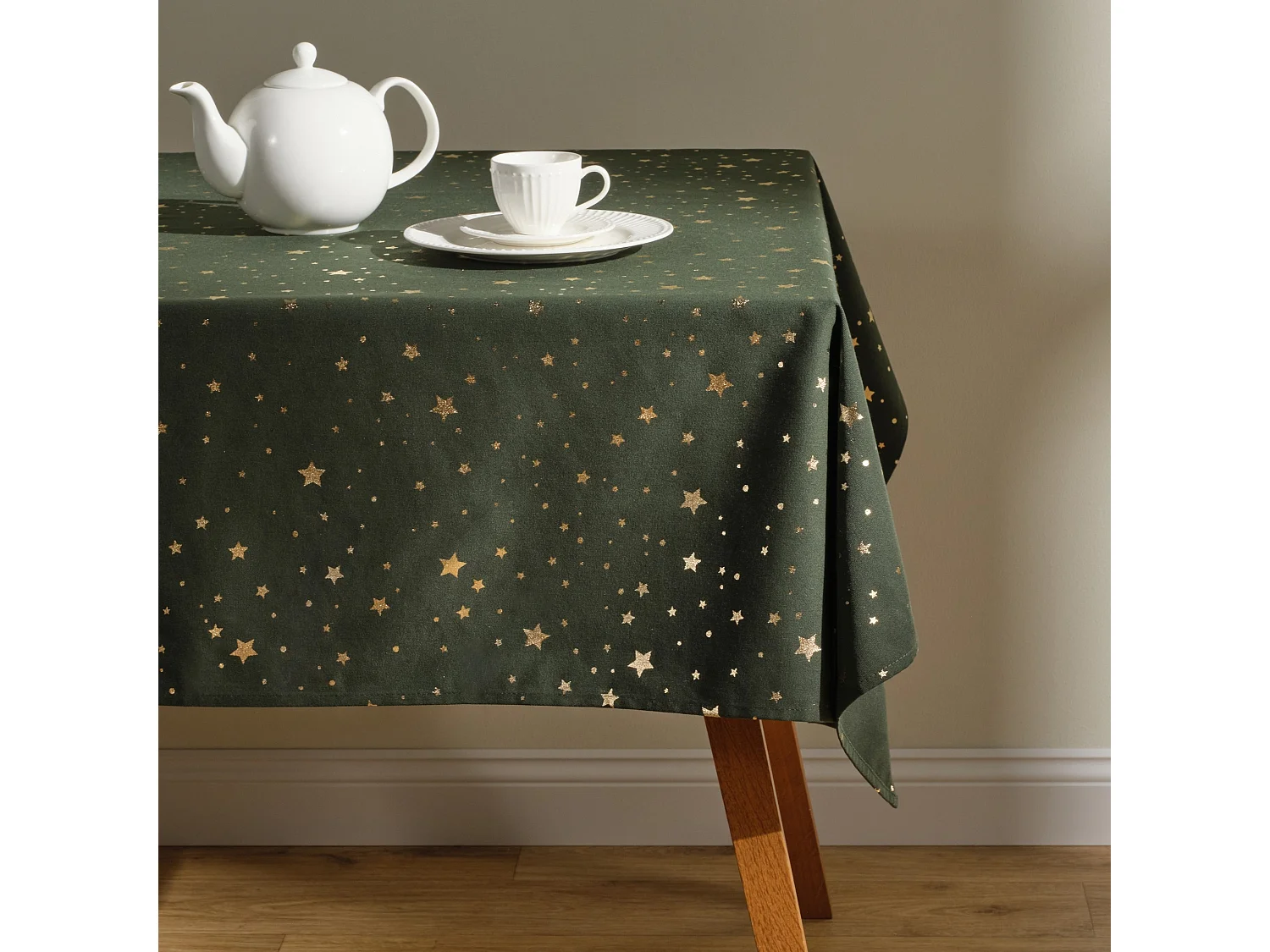 Tischtuch Noliso dunkelgrün 130 x 180 cm