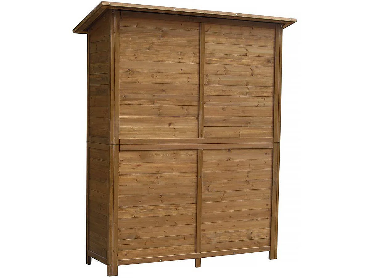 Armoire de jardin "Espacio" - 140 x 49 x 162 cm - Marron