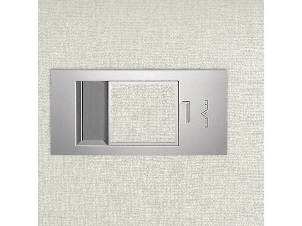 Bloc-porte Miro avec poignée Exclusive grise, H.204 x l.83 cm, aspect textile perle