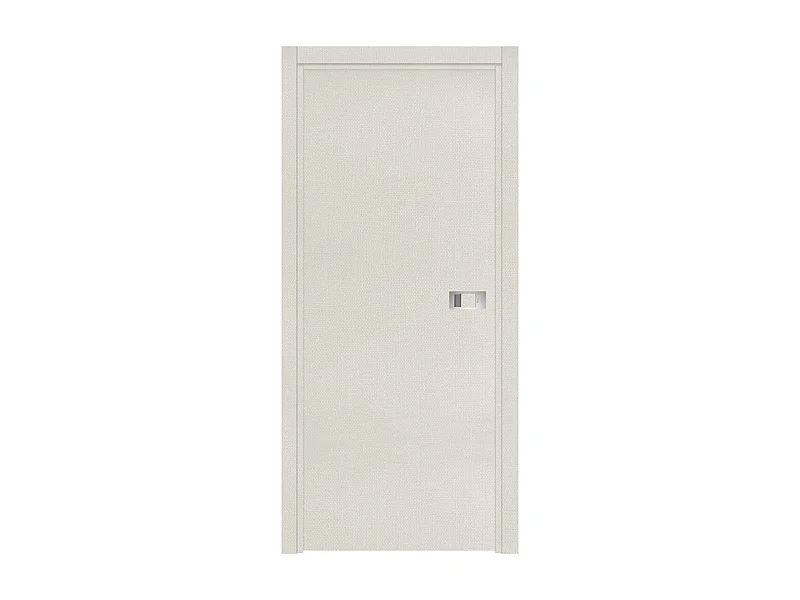 Bloc-porte Miro avec poignée Exclusive grise, H.204 x l.83 cm, aspect textile perle