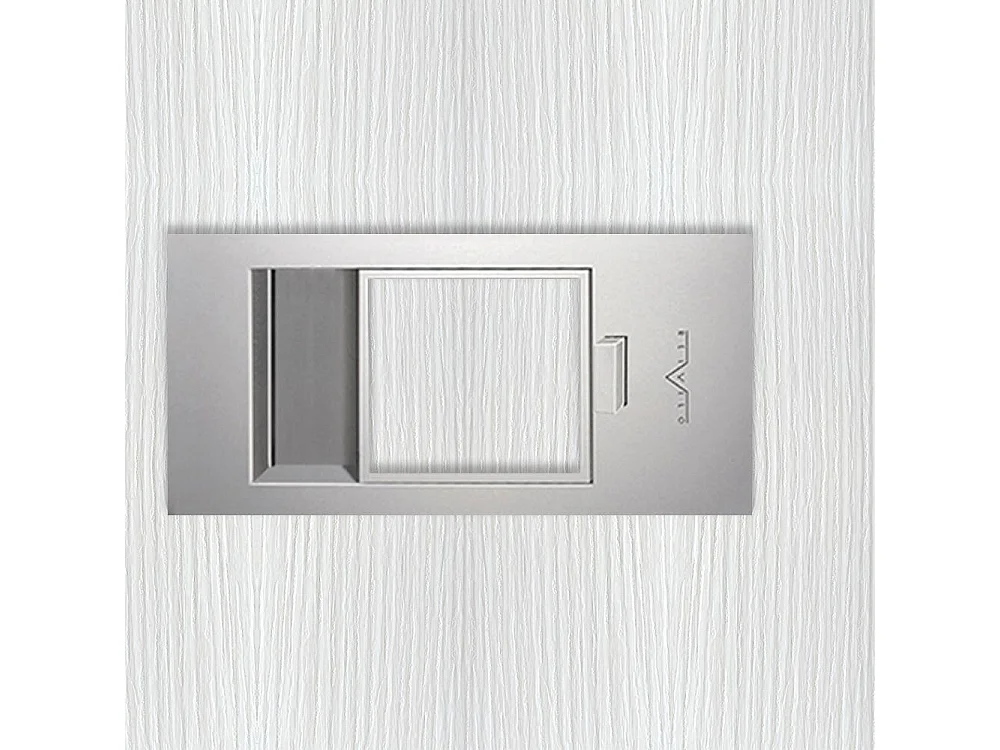 Bloc-porte Miro avec poignée Exclusive grise, H.204 x l.63 cm, aspect chêne blanc