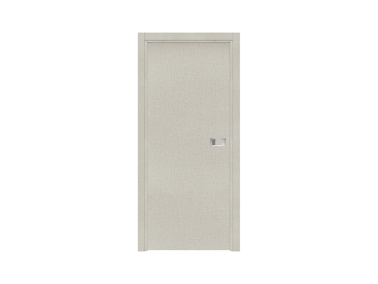 Bloc-porte Miro avec poignée Exclusive grise, H.204 x l.83 cm, aspect textile opale