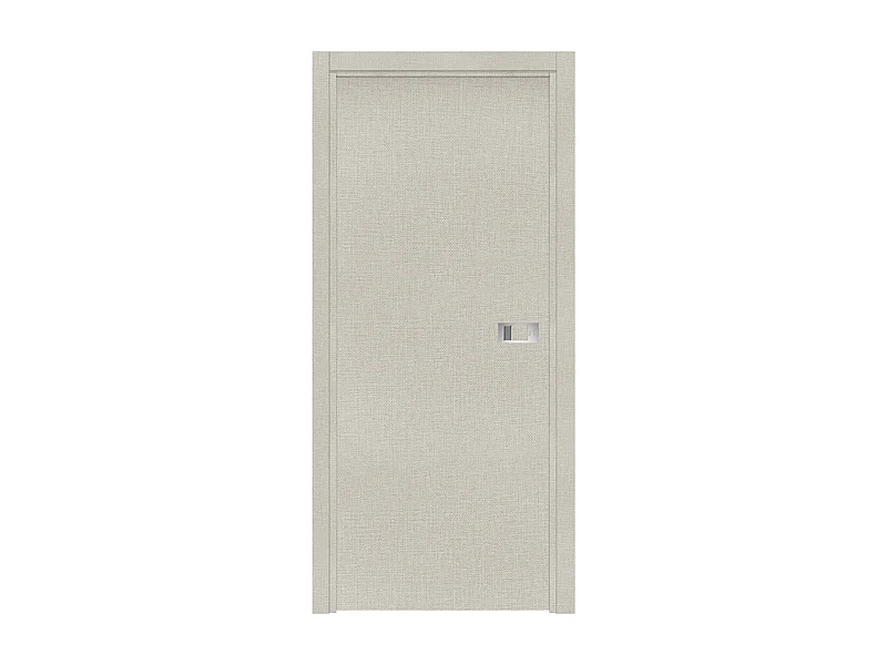 Bloc-porte Miro avec poignée Exclusive grise, H.204 x l.83 cm, aspect textile opale