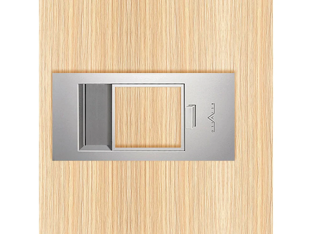 Bloc-porte Miro avec poignée Exclusive grise, H.204 x l.73 cm, aspect chêne clair