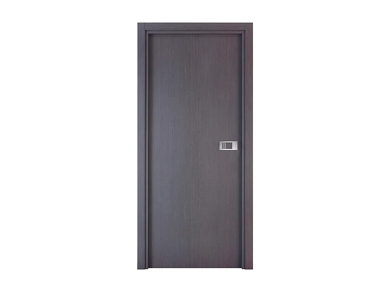 Bloc-porte Miro avec poignée Exclusive grise, H.204 x l.93 cm, aspect chêne cendré