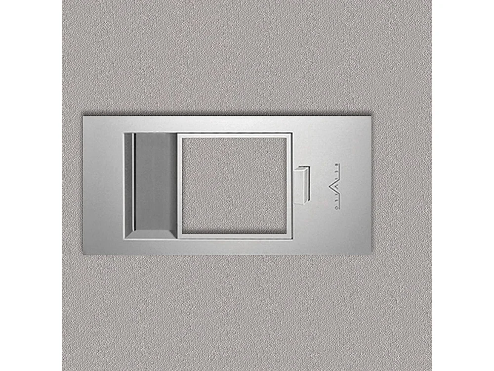 Bloc-porte Miro avec poignée Exclusive grise, H.204 x l.93 cm, aspect cuir argile