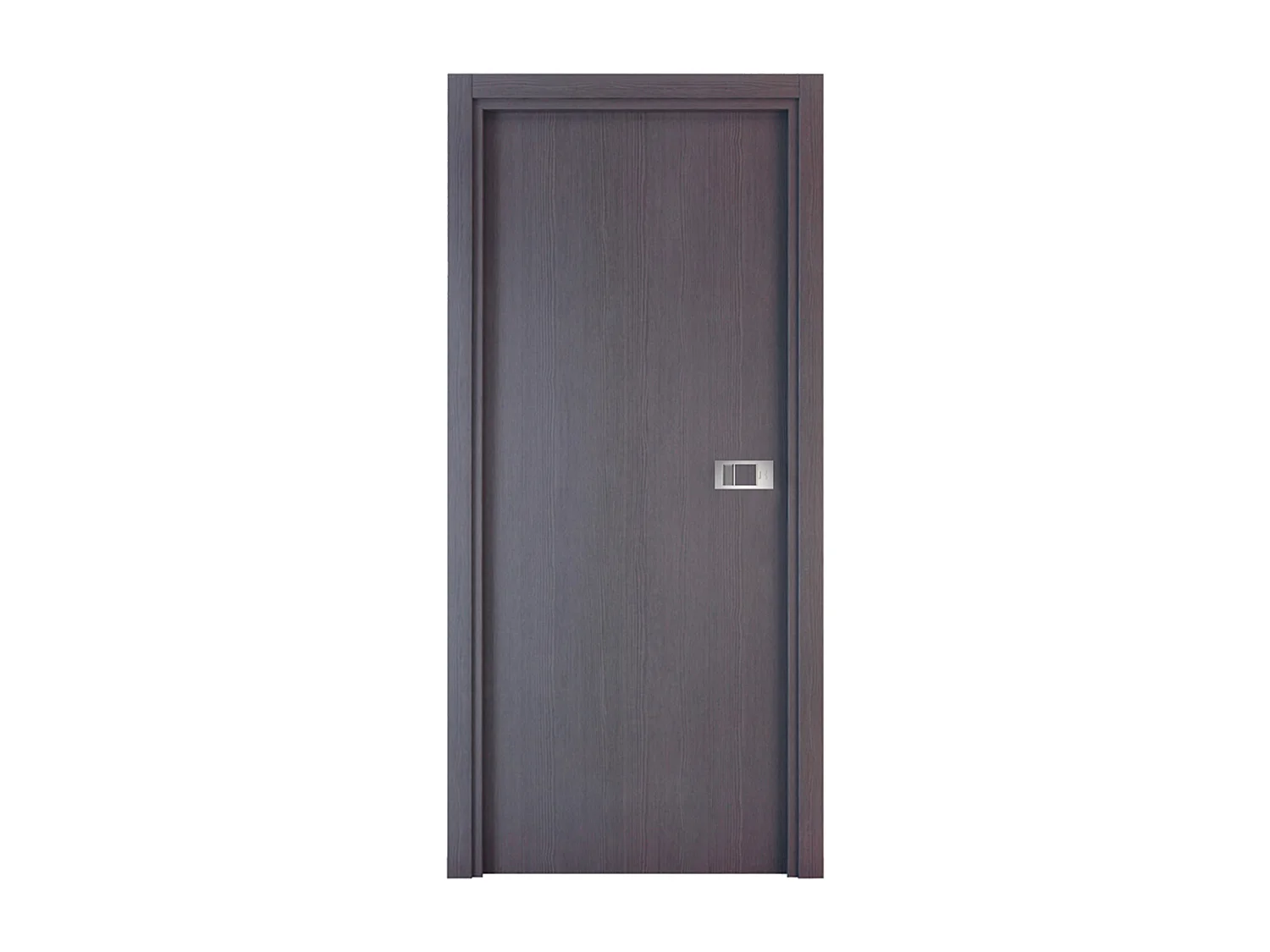 Bloc-porte Miro avec poignée Exclusive grise, H.204 x l.73 cm, aspect chêne cendré