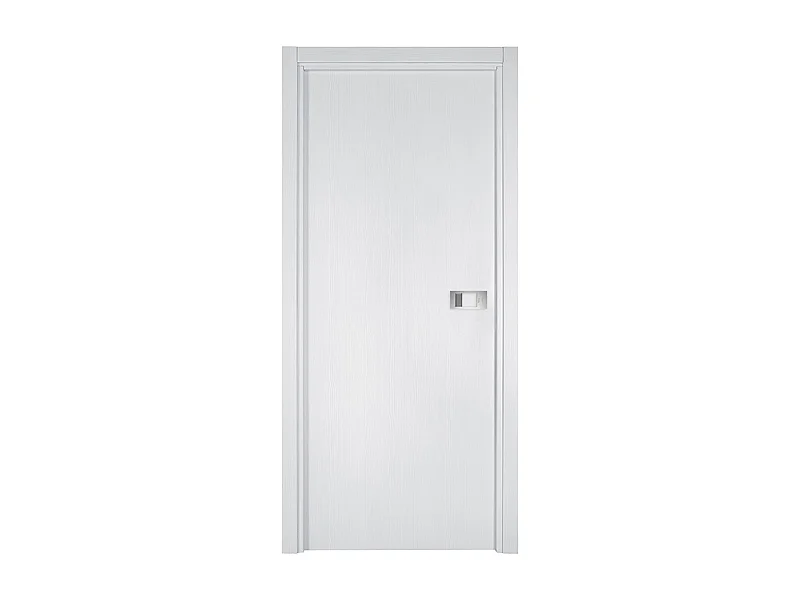 Bloc-porte Miro avec poignée Exclusive grise, H.204 x l.83 cm, aspect chêne blanc
