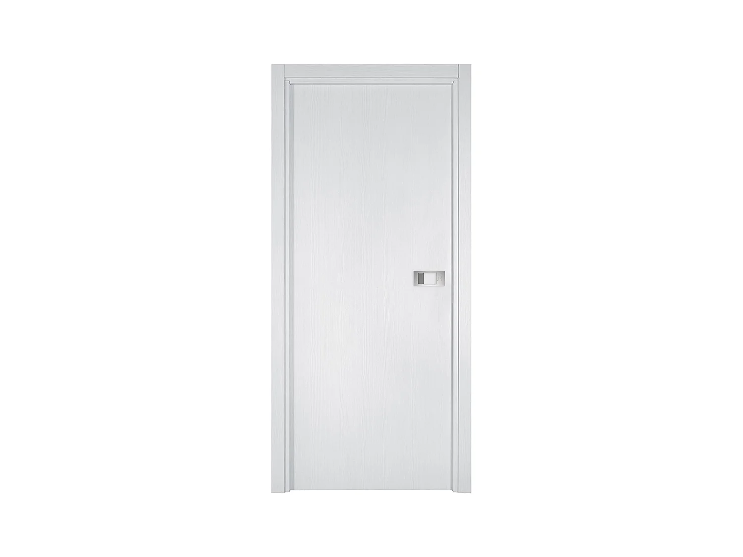 Bloc-porte Miro avec poignée Exclusive grise, H.204 x l.83 cm, aspect chêne blanc