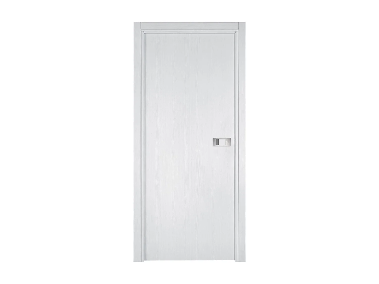 Bloc-porte Miro avec poignée Exclusive grise, H.204 x l.83 cm, aspect chêne blanc