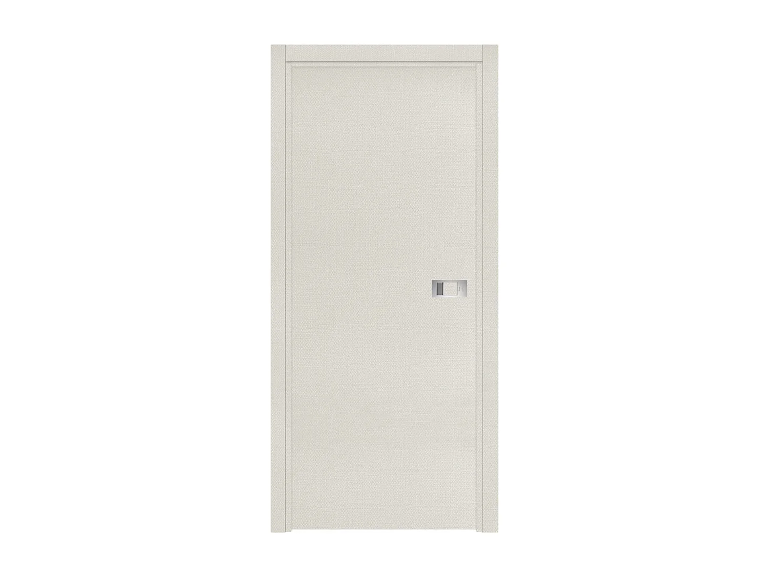 Bloc-porte Miro avec poignée Exclusive grise, H.204 x l.73 cm, aspect textile perle