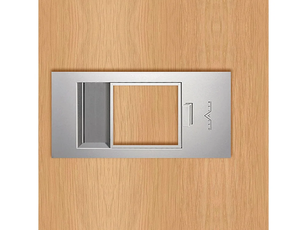 Bloc-porte Miro avec poignée Exclusive grise, H.204 x l.83 cm, aspect chêne naturel