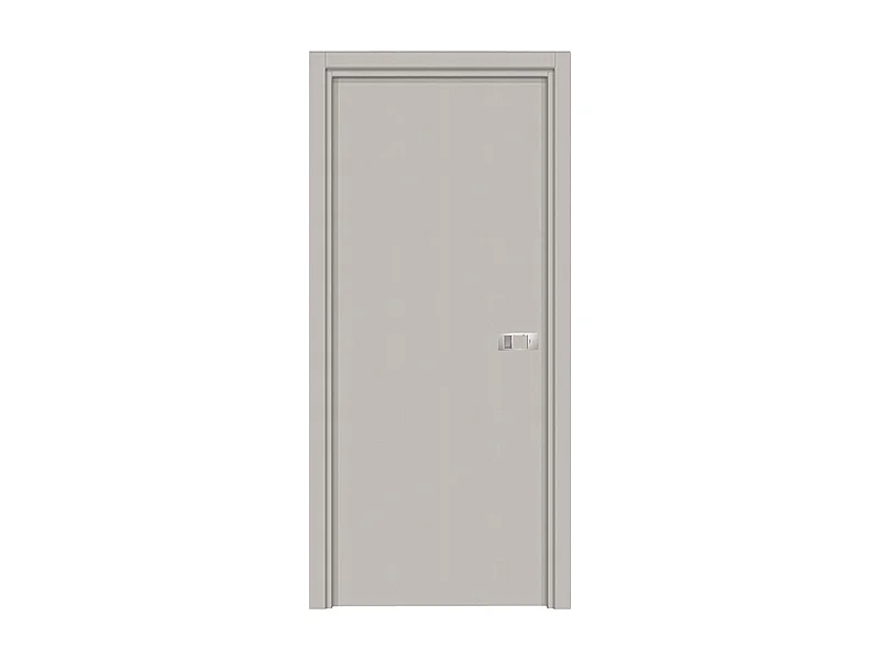 Bloc-porte Miro avec poignée Exclusive grise, H.204 x l.83 cm, aspect cuir argile