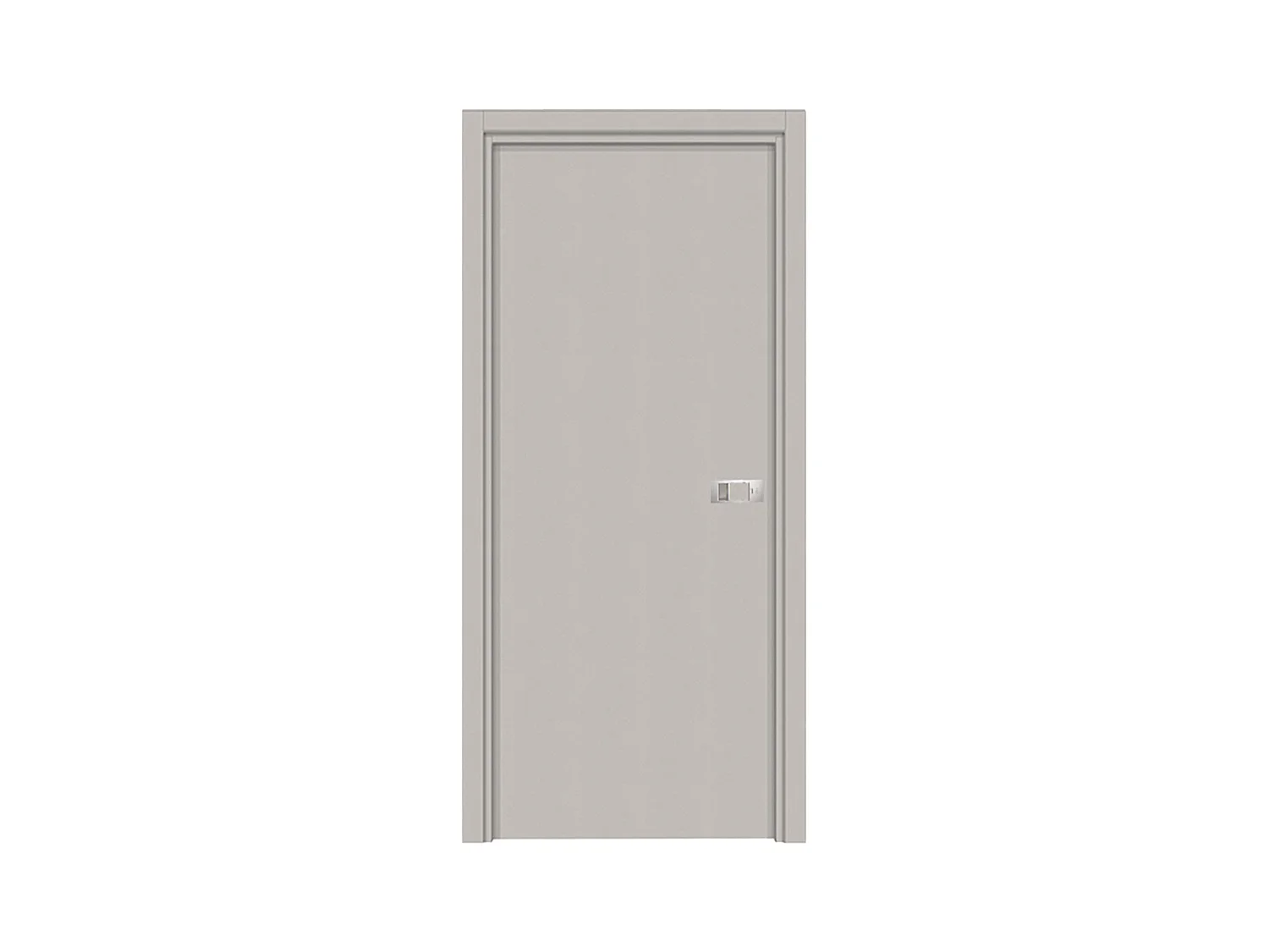 Bloc-porte Miro avec poignée Exclusive grise, H.204 x l.83 cm, aspect cuir argile