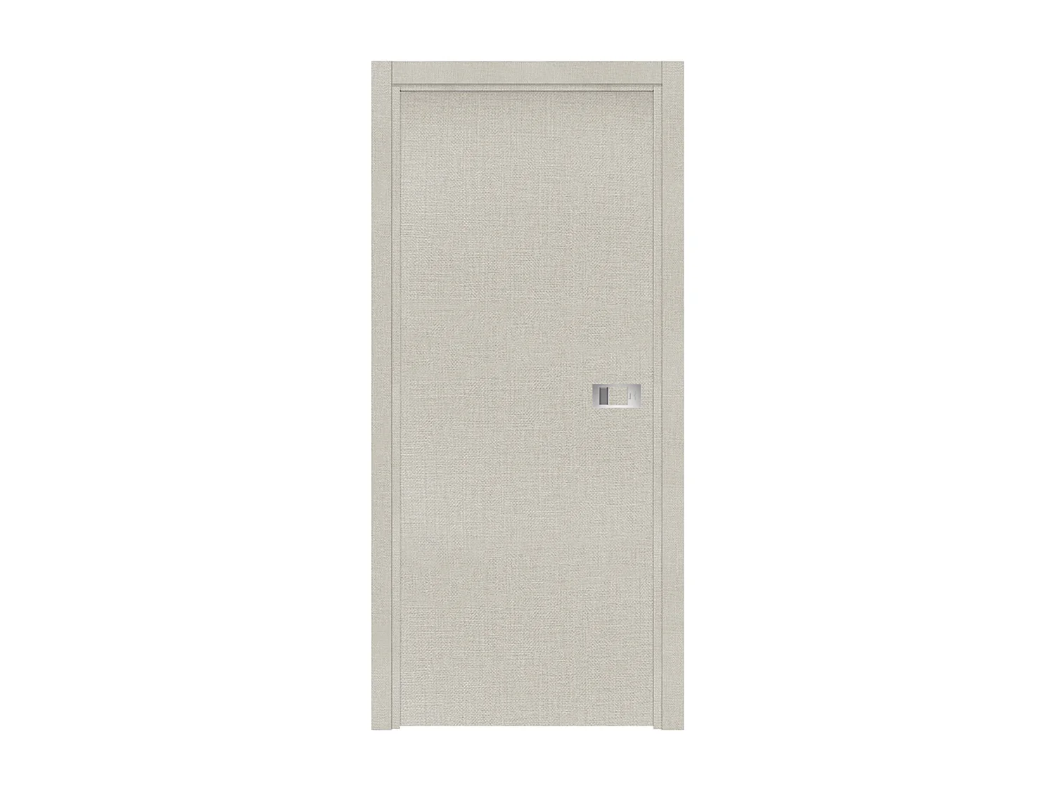 Bloc-porte Miro avec poignée Exclusive grise, H.204 x l.73 cm, aspect textile opale
