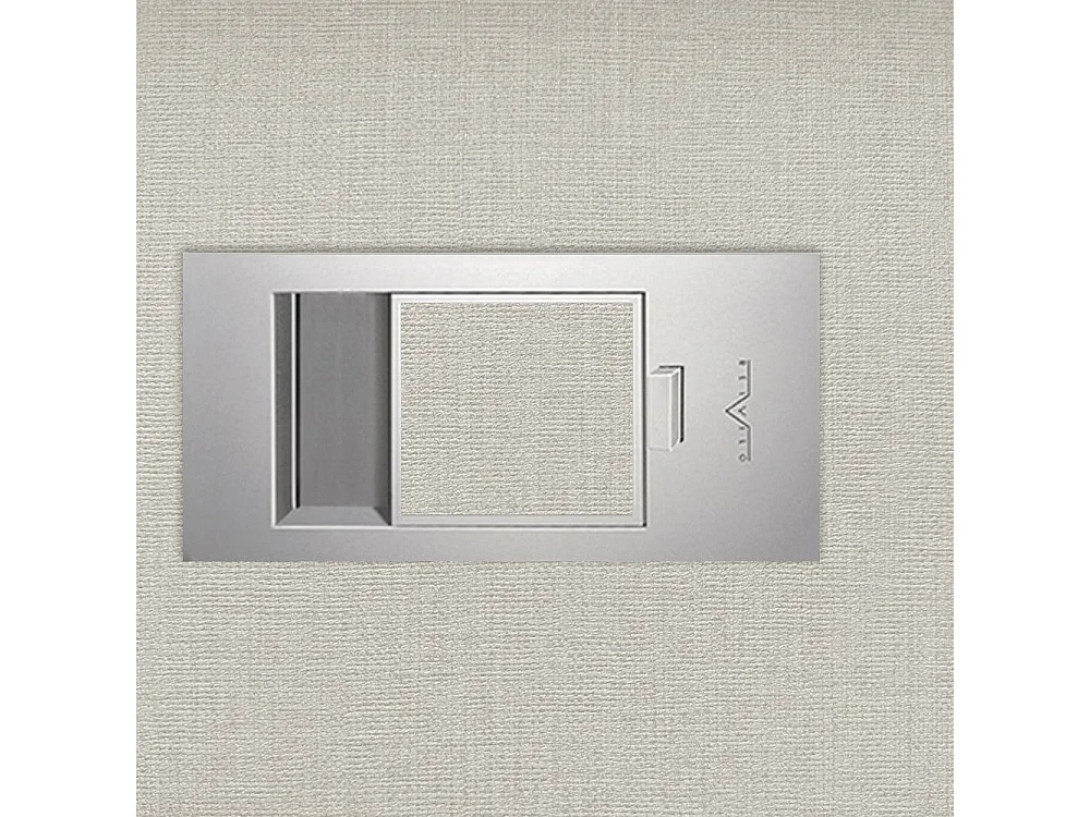 Bloc-porte Miro avec poignée Exclusive grise, H.204 x l.73 cm, aspect textile opale