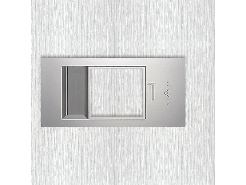 Bloc-porte Miro avec poignée Exclusive grise, H.204 x l.93 cm, aspect chêne blanc