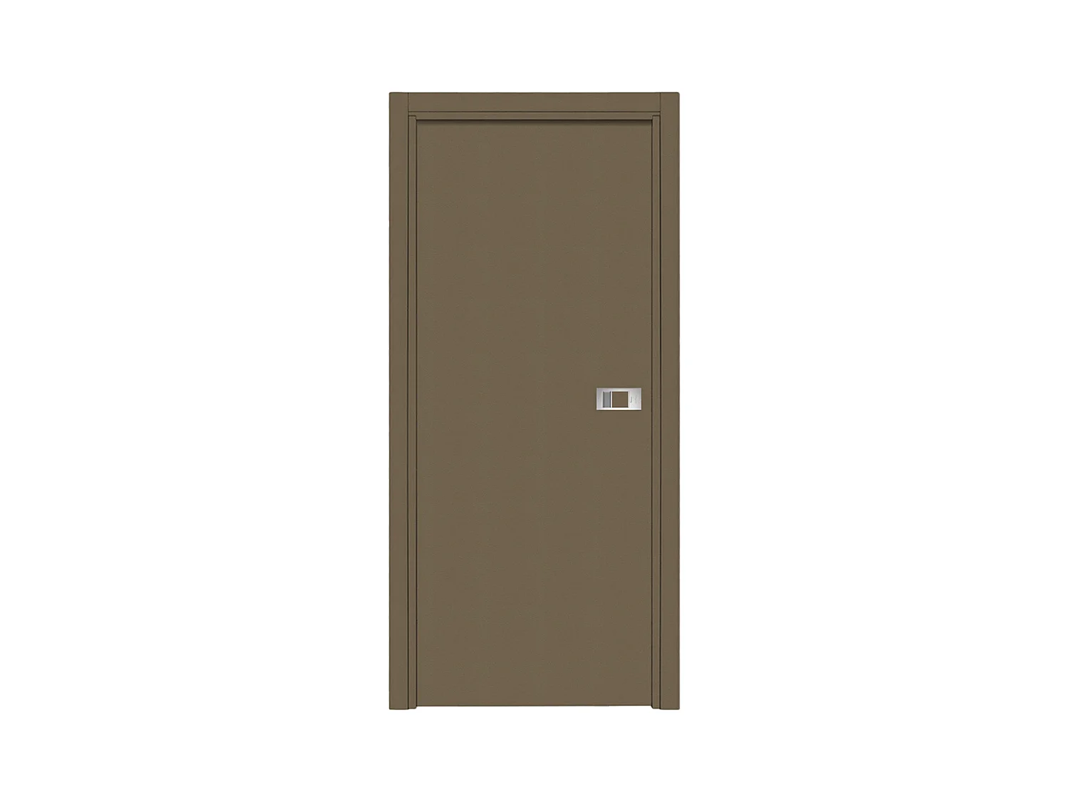 Bloc-porte Miro avec poignée Exclusive grise, H.204 x l.83 cm, aspect cuir lichen