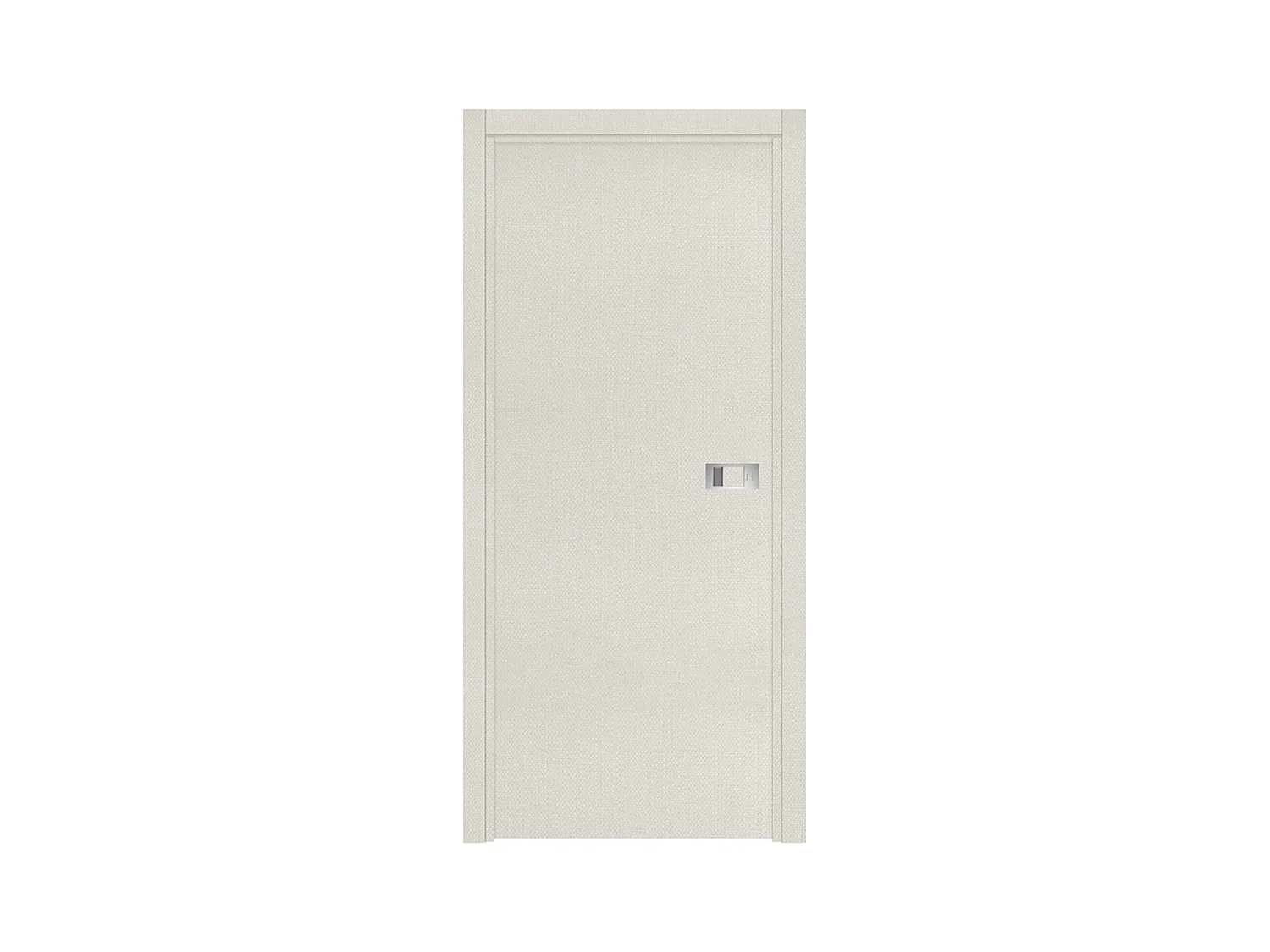 Bloc-porte Miro avec poignée Exclusive grise, H.204 x l.93 cm, aspect textile perle