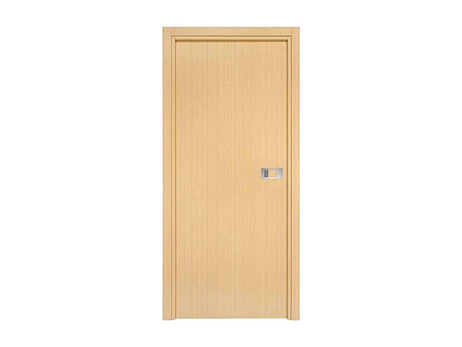 Bloc-porte Miro avec poignée Exclusive grise, H.204 x l.83 cm, aspect chêne clair