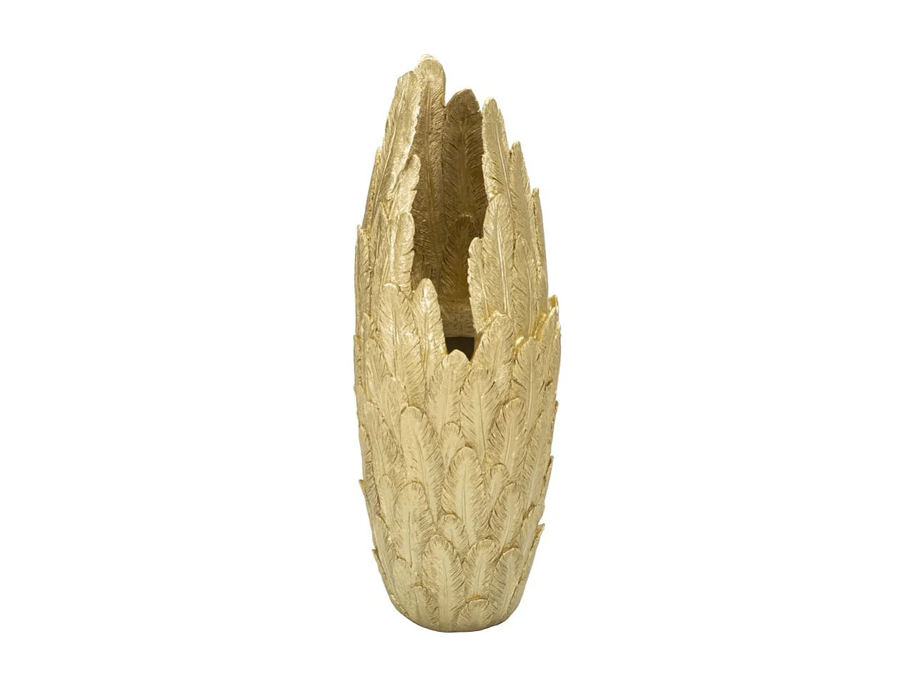 Vase Design Plumes "Feathers" 91cm Or
