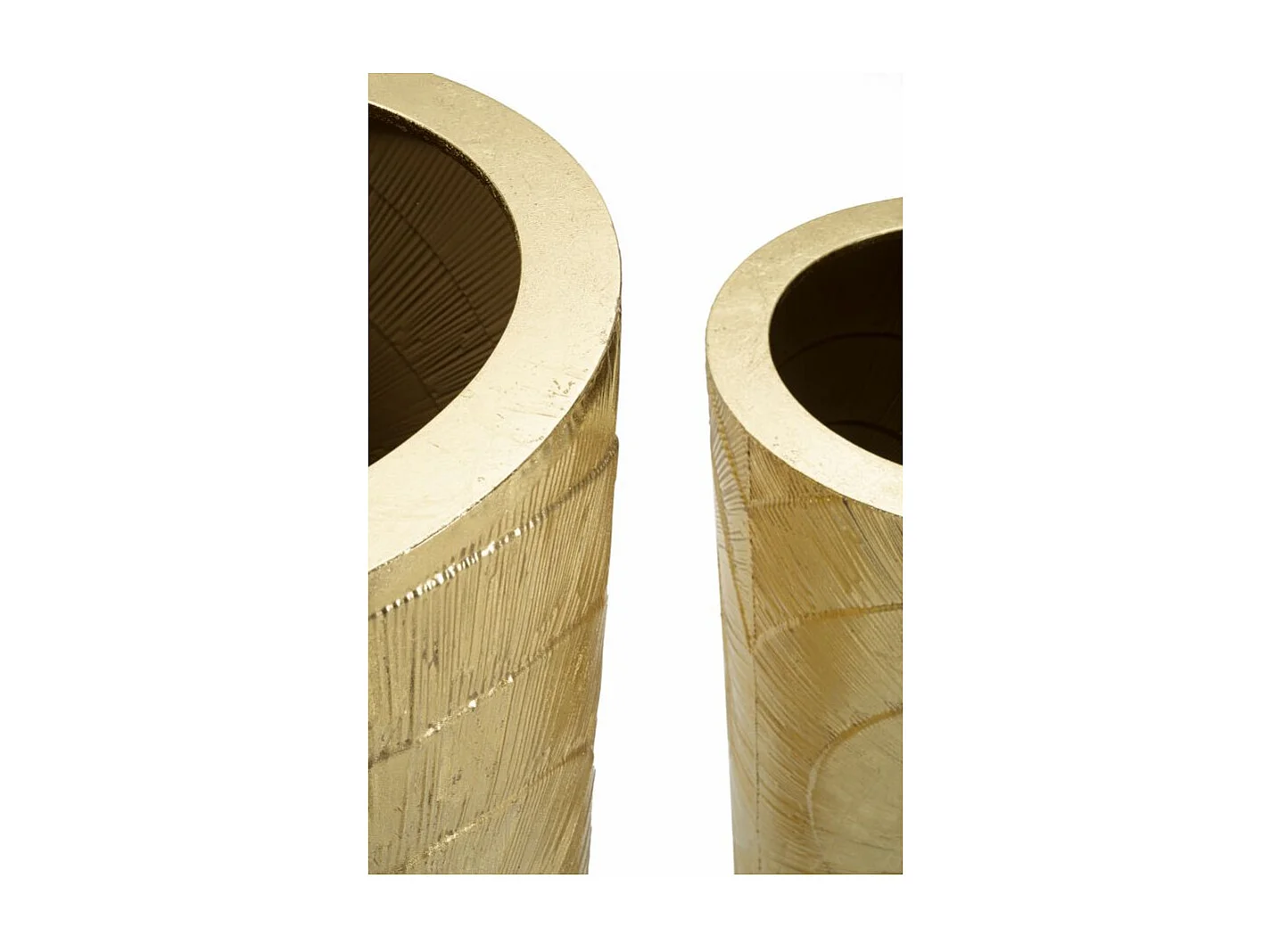 Lot de 3 Vases en Métal "Goldely" 114cm Or