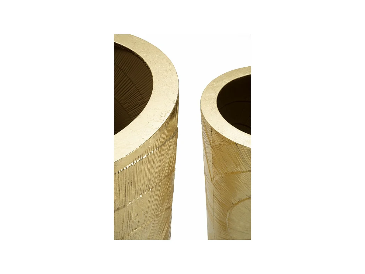 Lot de 3 Vases en Métal "Goldely" 114cm Or