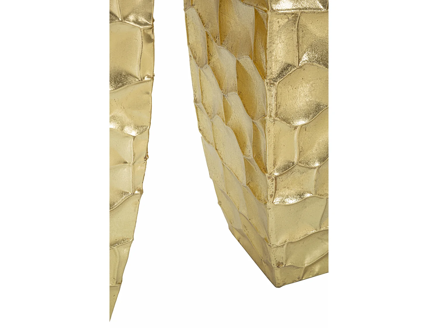 Lot de 3 Vases en Métal "Glody" 94cm Or