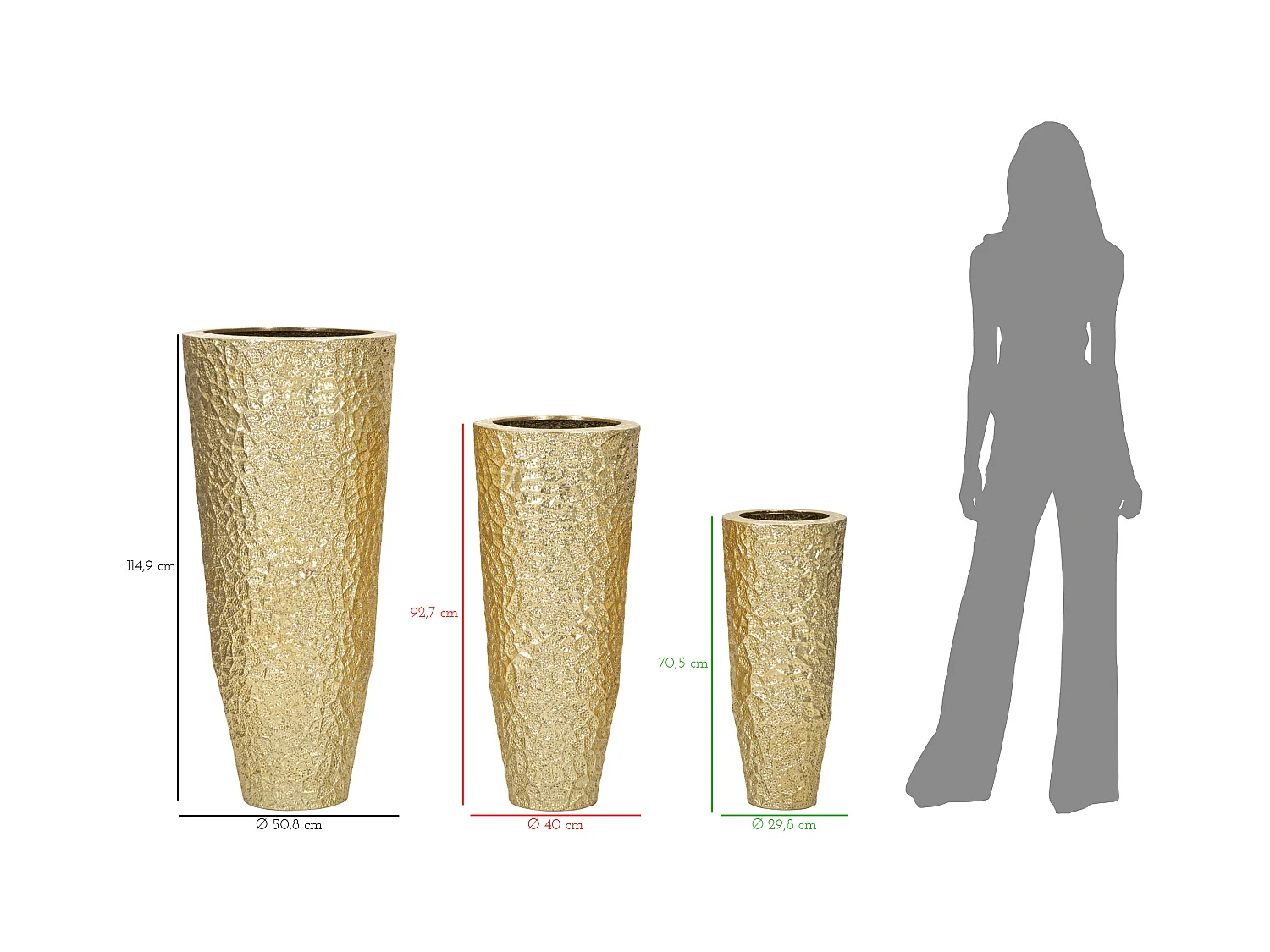 GLASIGER TRIS-TOPFHALTER CM Ø 50,8X114,9-40X92,7-29,8X70,5