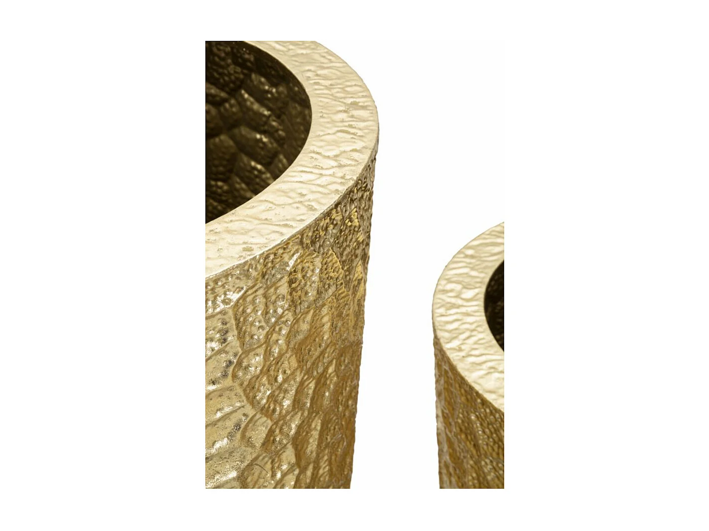 Lot de 3 Vases en Métal "Glasy" 114cm Or