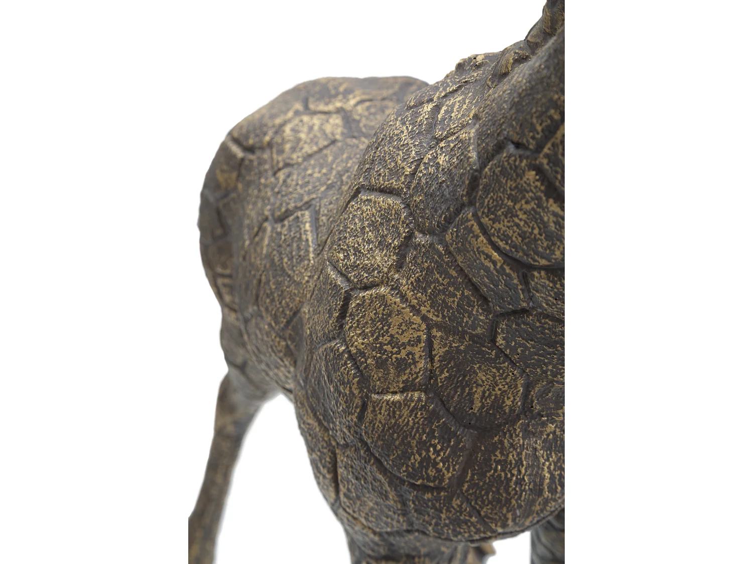 Lampe à Poser en Résine "Girafe" 80cm Or Foncé