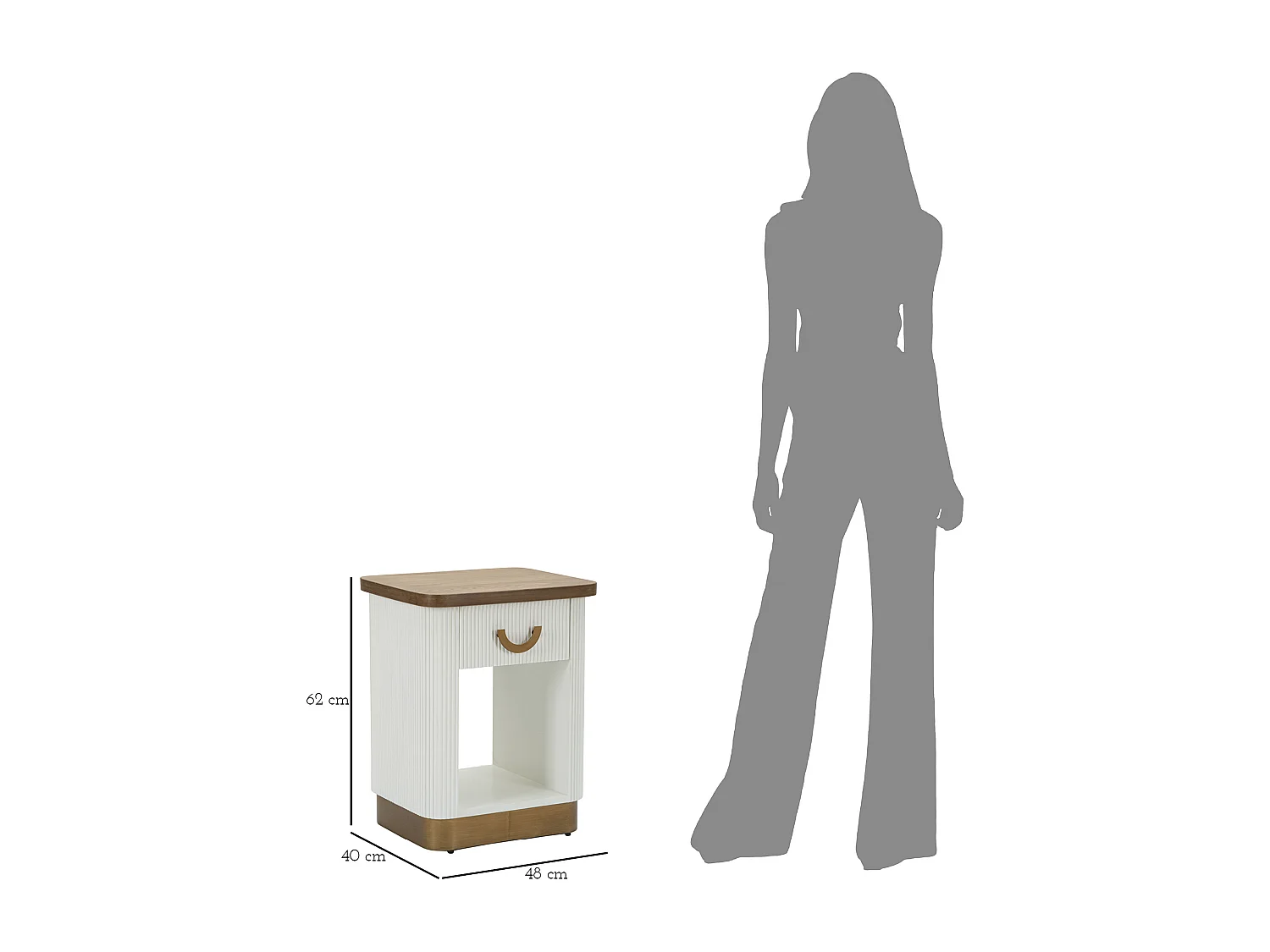 Stolik nocny Toulouse Cm 48X40X62