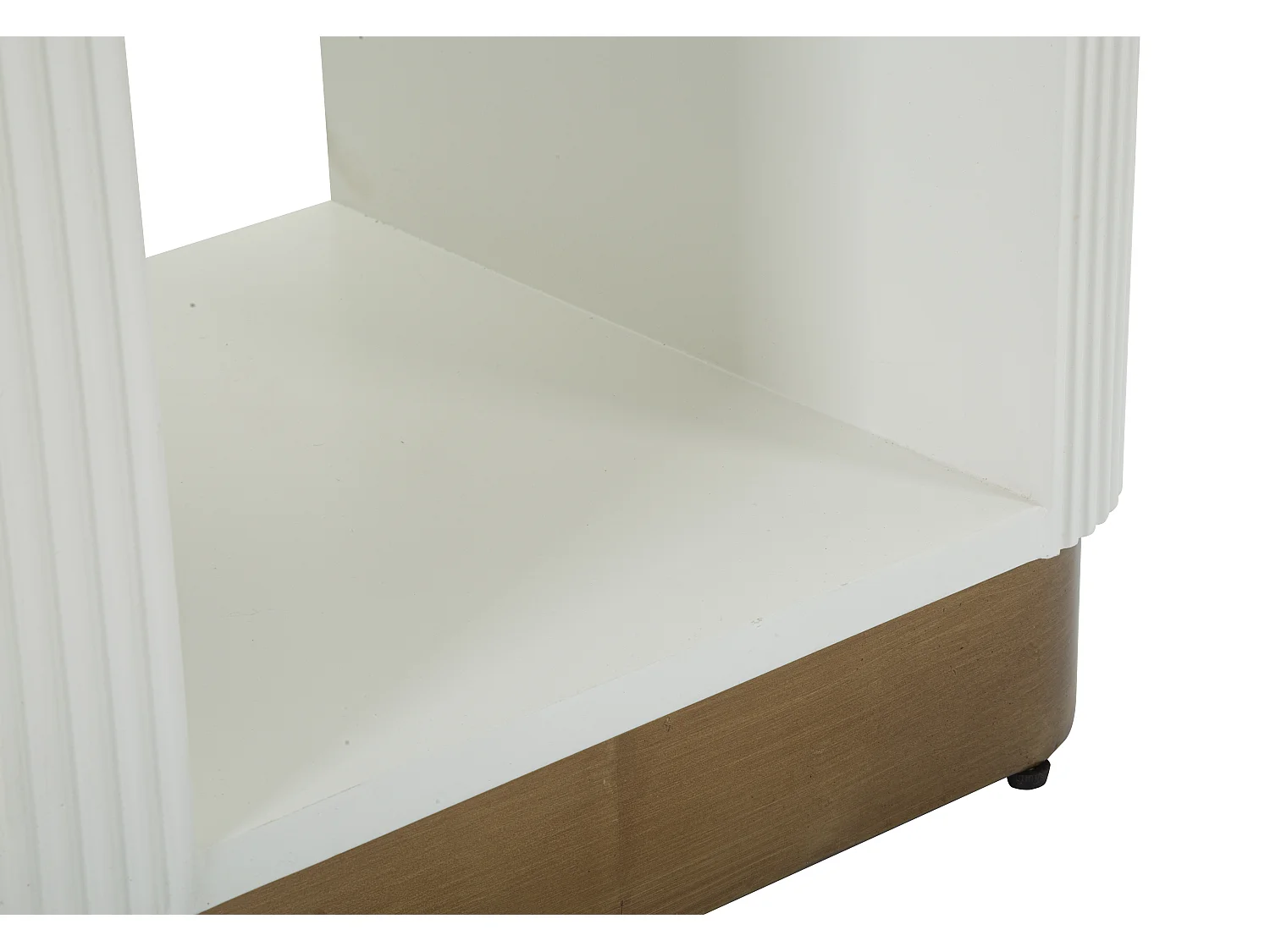 Table de Chevet en Bois "Tolosa" 62cm Blanc & Naturel