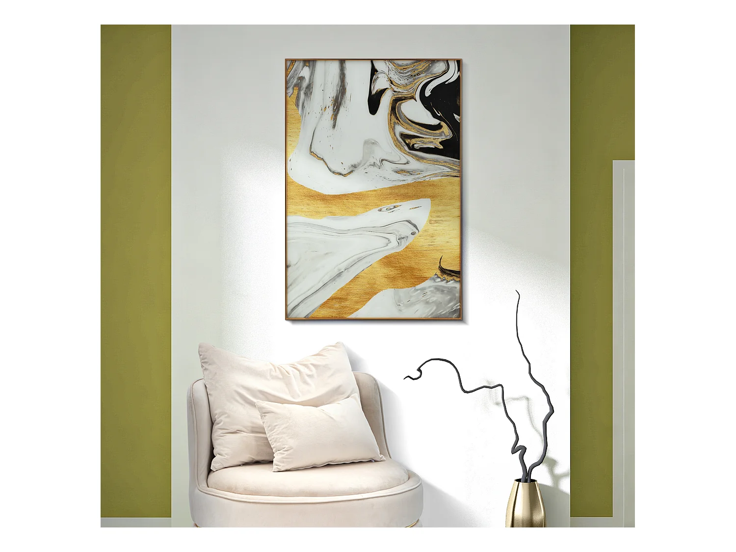 Marco de panel de vidrio Ghostly Cm 80X3,5X120