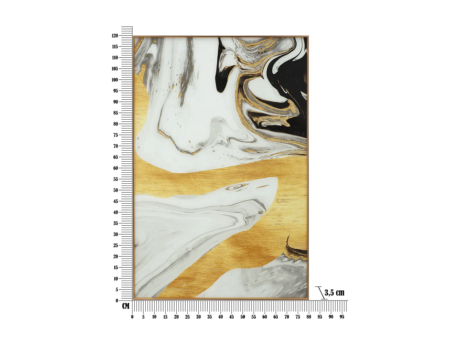 Marco de panel de vidrio Ghostly Cm 80X3,5X120