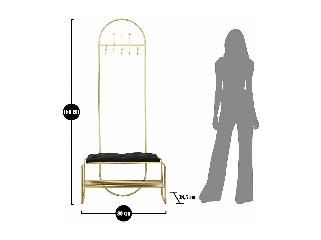 ŁAWKA UBRANIA 80X38,5X180 CM