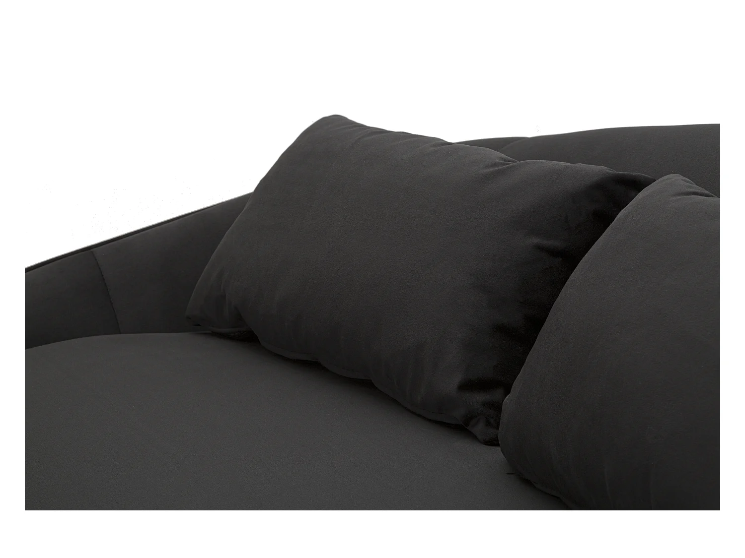 Canapé 3 Places en Tissu "Oslo" 185cm Noir