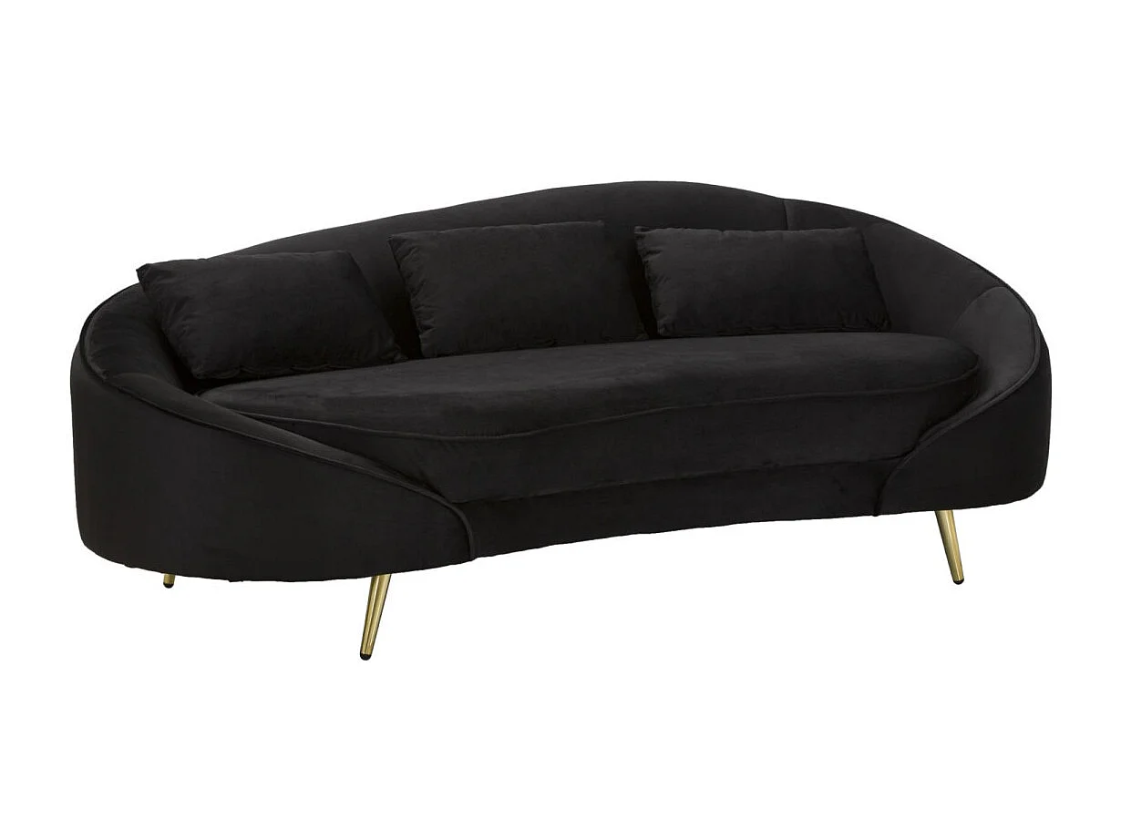 3 ZITBANK OSLO MET ZWARTE KUSSEN CM 185X84X68