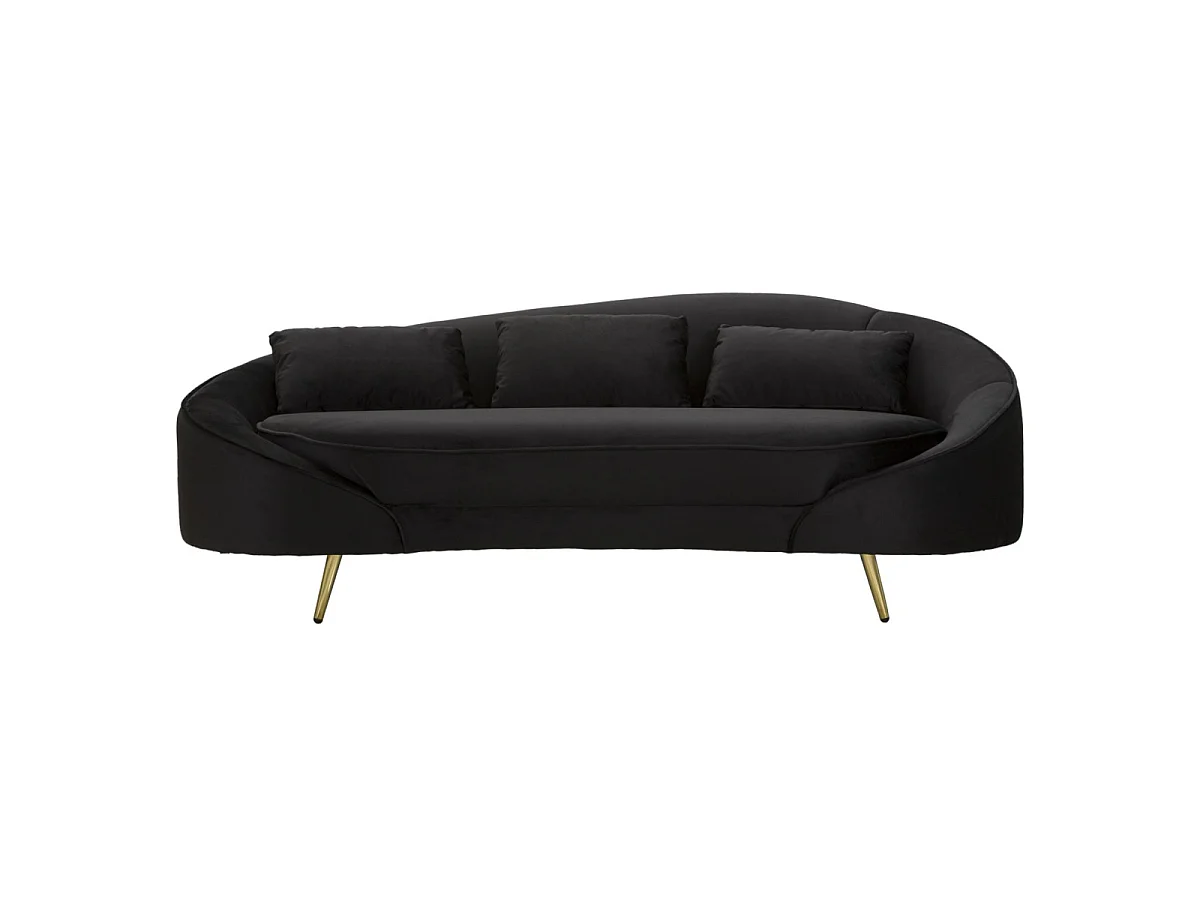 Divano 3 Posti Oslo Concuscini  Nero Cm 185X84X68
