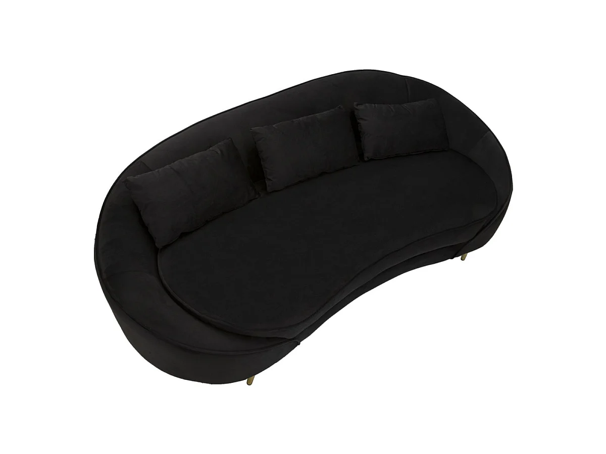 Divano 3 Posti Oslo Concuscini  Nero Cm 185X84X68