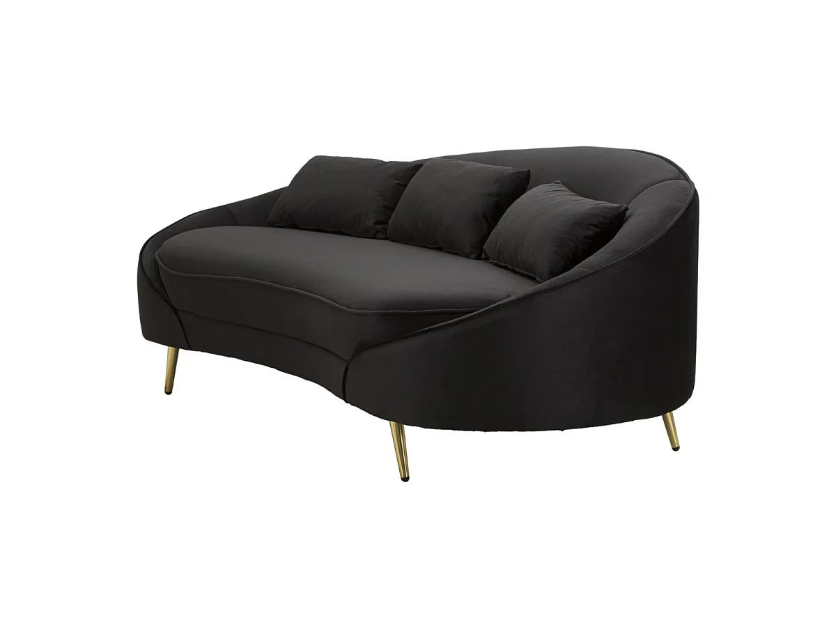 Divano 3 Posti Oslo Concuscini  Nero Cm 185X84X68