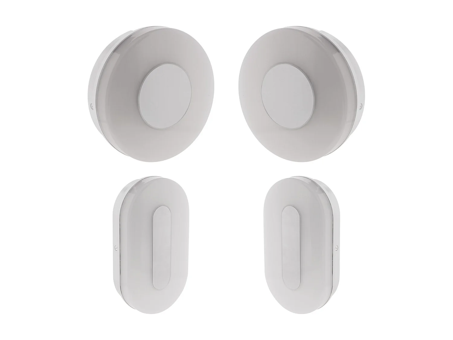 Set de 2 hublots LED 18W ronds et ovales - IP65 - Blanc neutre - Elexity