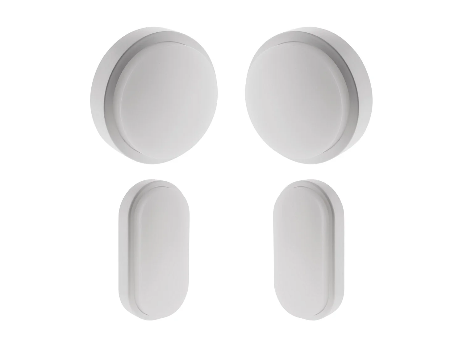 2 hublots LED rond et ovale - Blanc chaud - IP44 - 8W - Elexity