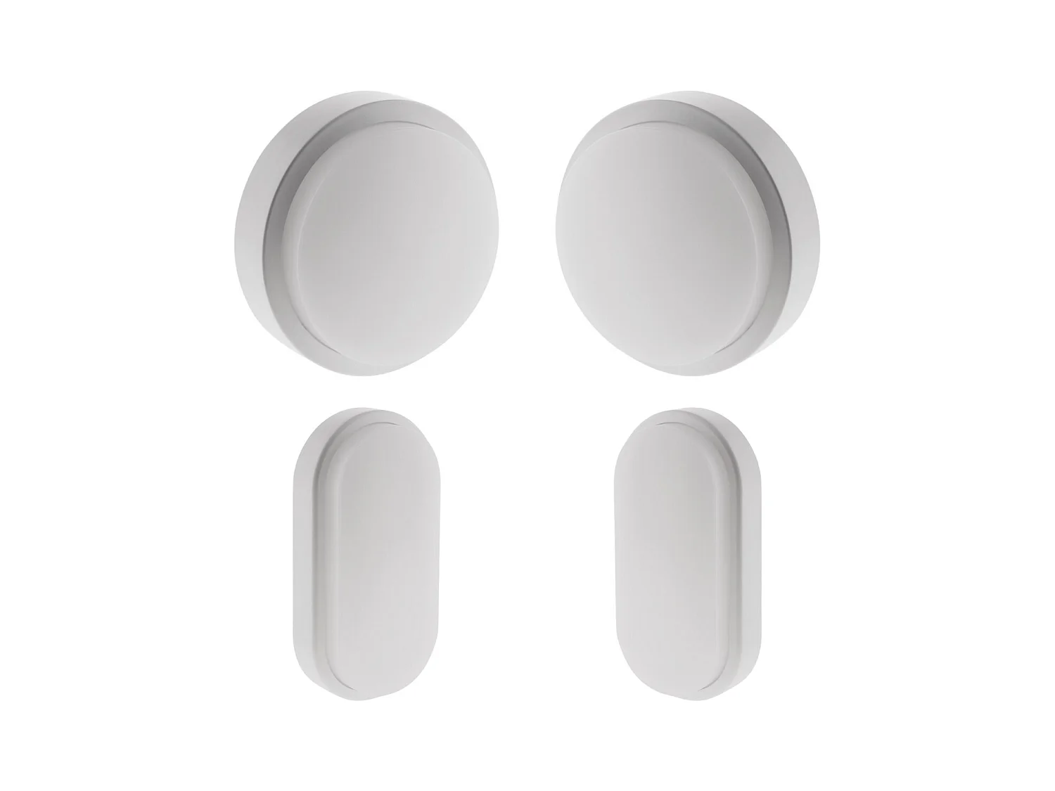 2 hublots LED rond et ovale - Blanc chaud - IP44 - 8W - Elexity