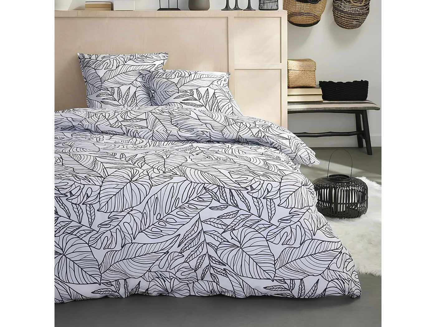 Parure de lit 2 personnes en coton imprimé, Sunshine 16.12