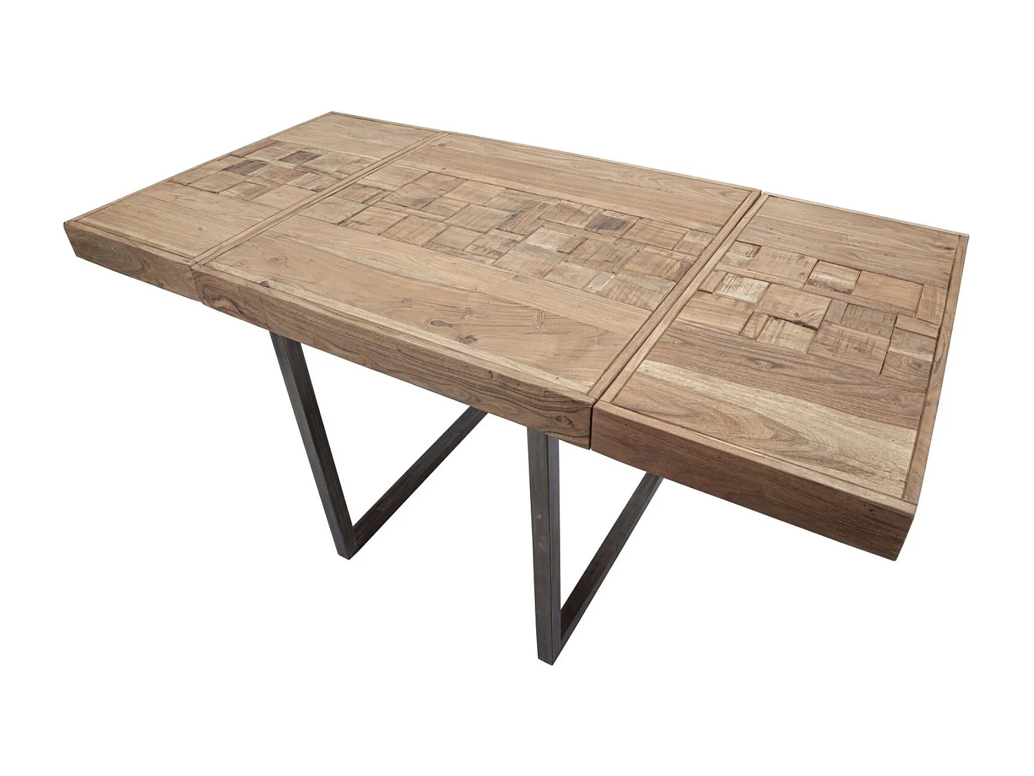Table à Manger Extensible en Bois "Mumbai" 160-240cm Naturel