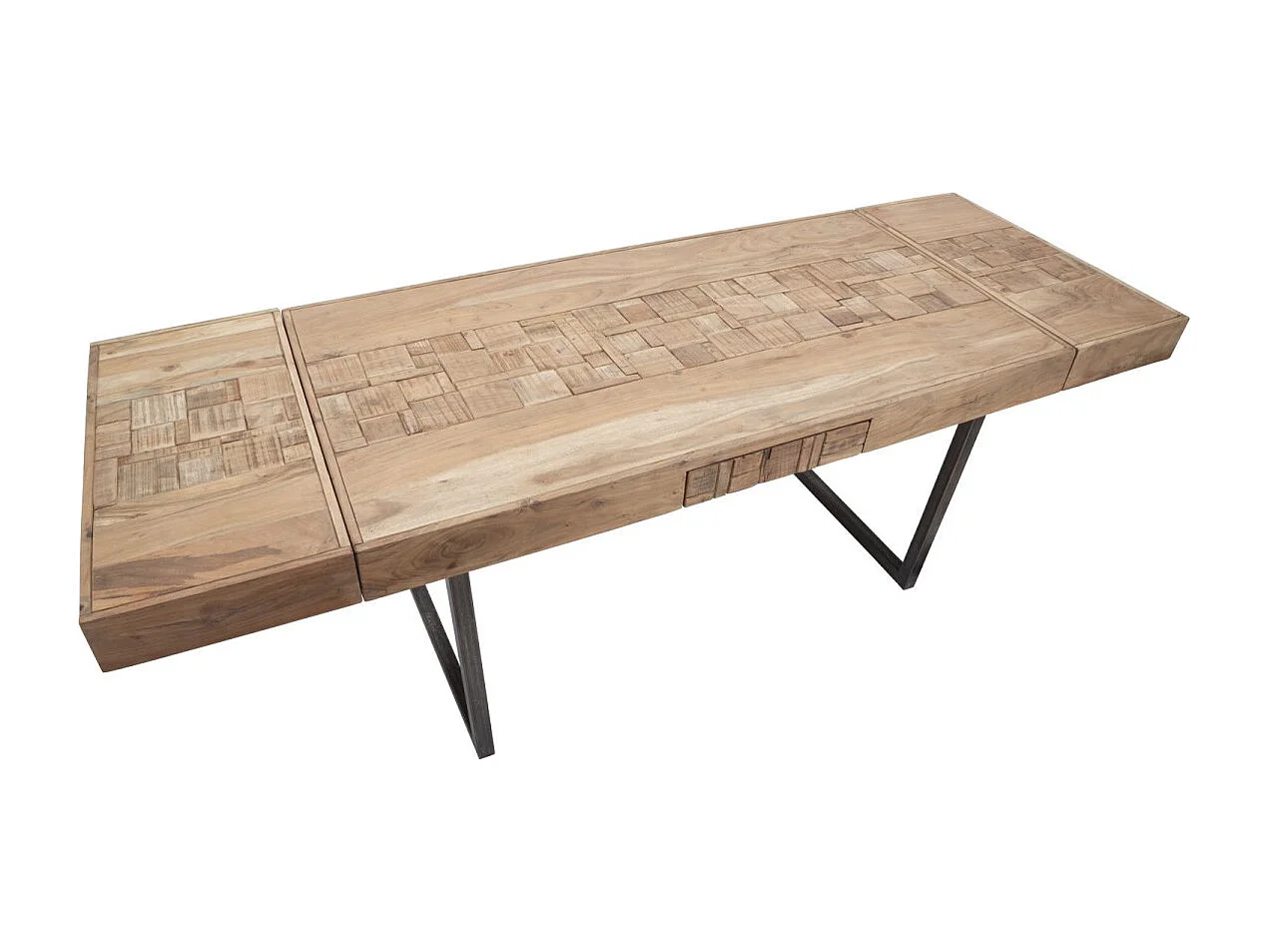 Table à Manger Extensible en Bois "Mumbai" 160-240cm Naturel