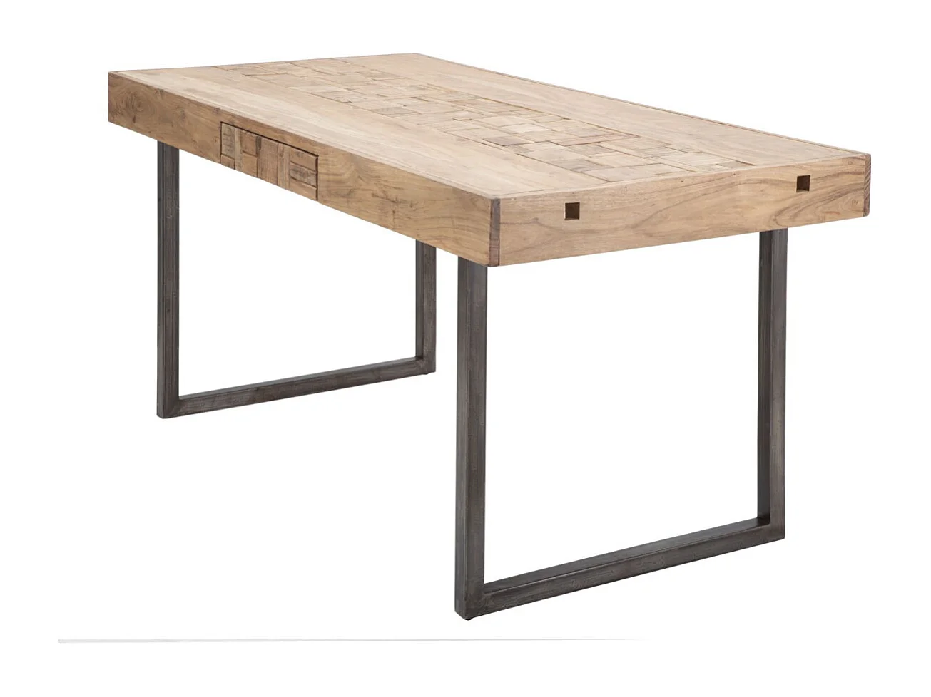 Table à Manger Extensible en Bois "Mumbai" 160-240cm Naturel
