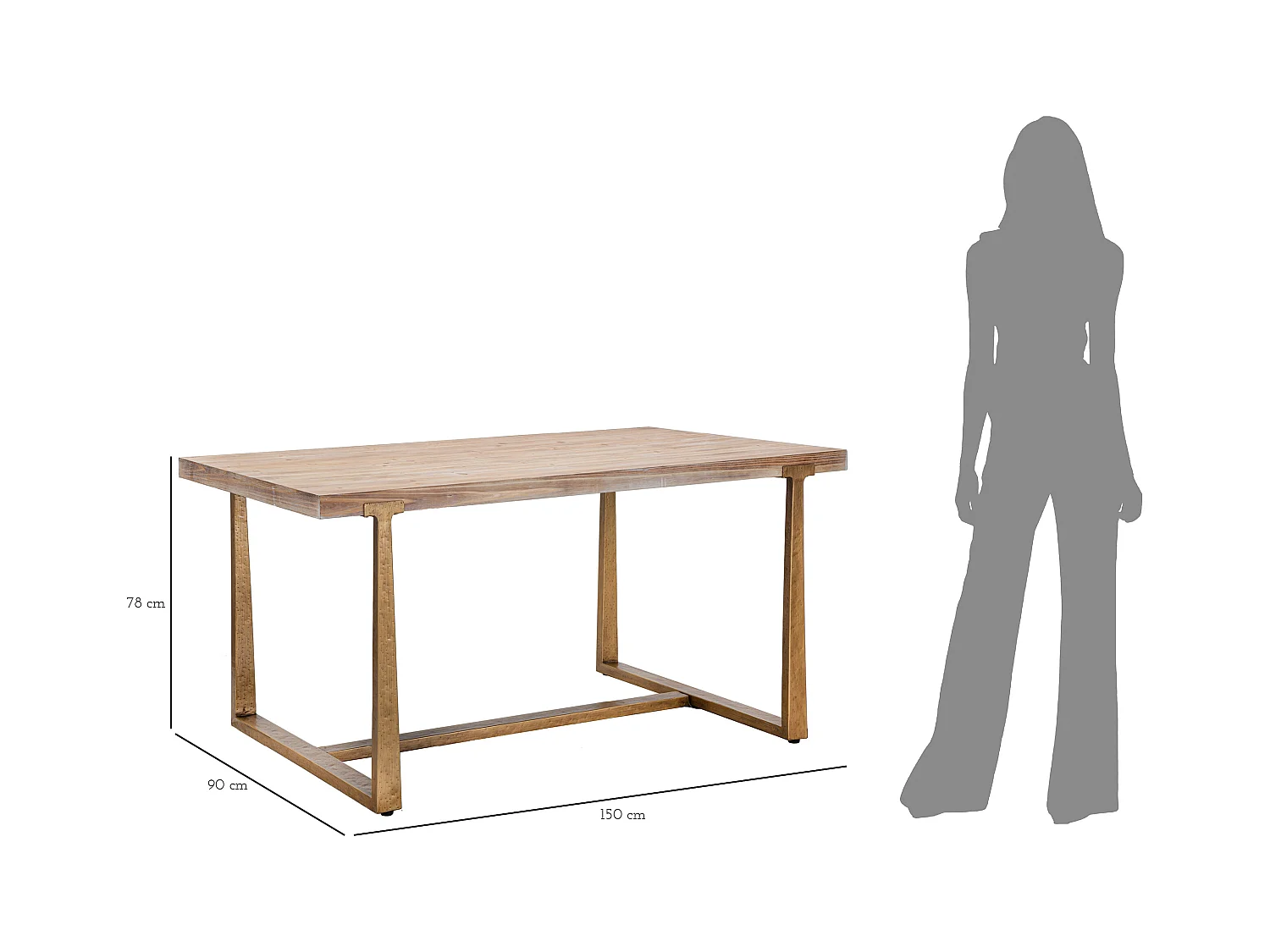 ANKARA-TISCH 150X90X78 CM