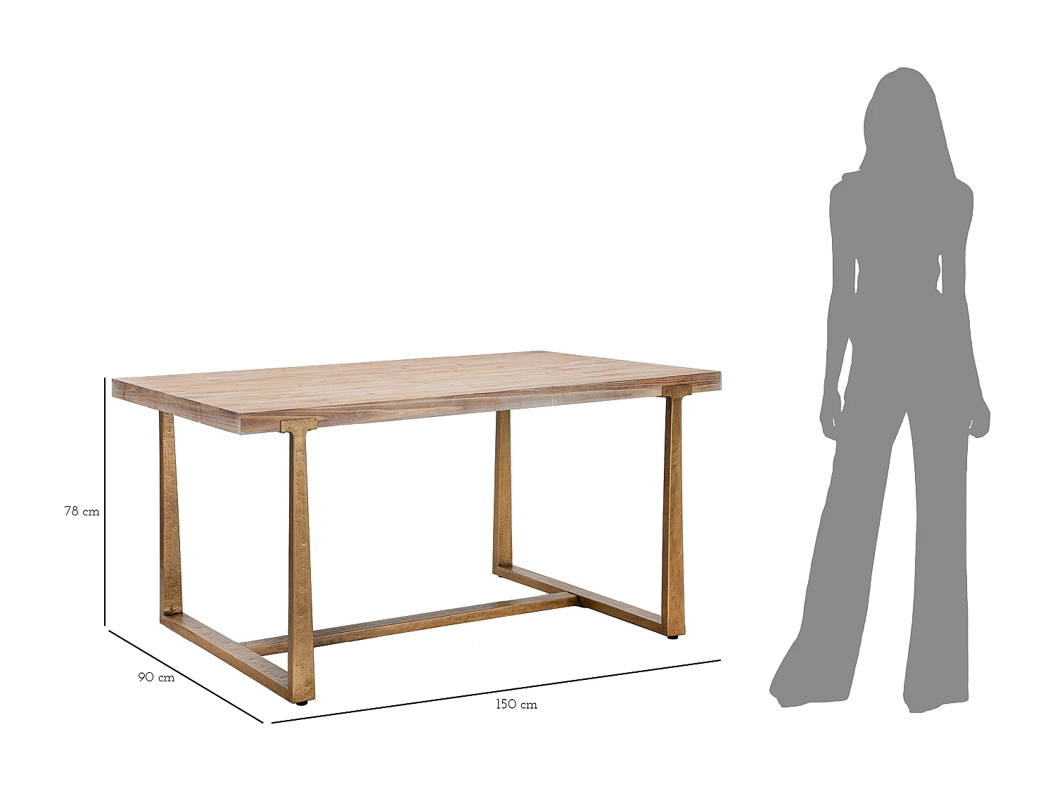 ANKARA TAFEL 150X90X78 CM
